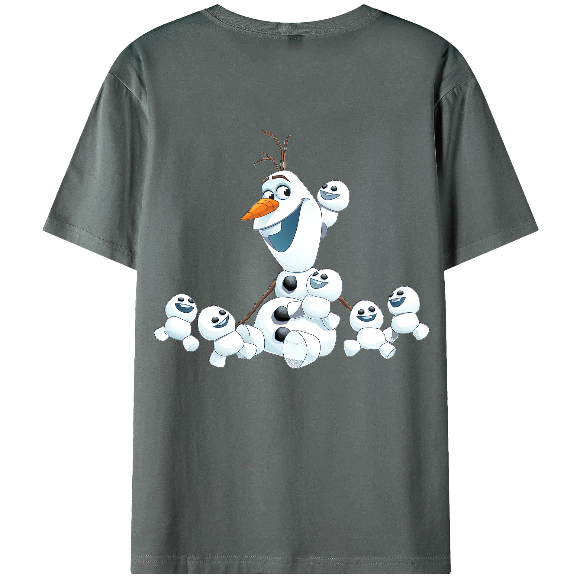 （画像用） アナと雪の女王 アンナ エルサ Frozen Anna Elsa 綿100％ メンズ半袖Tシャツ（バックプリント） 通気性